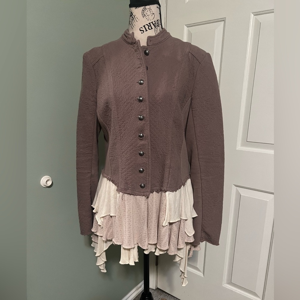 Free People Military Ruffles Jacket - Picture 8 of 13